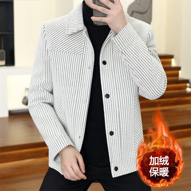 直播翻领毛呢大衣短款夹克商务休闲外套上衣男D21P145控238,男装毛呢大衣,电商B226-2（原B217-2）