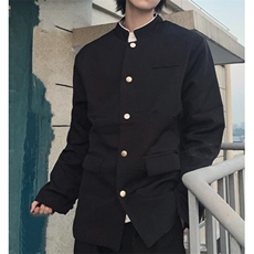 dk日系制服中山装春秋季诘襟服立领学院风西服男百搭中式西装外套，男装西服，星座601-1