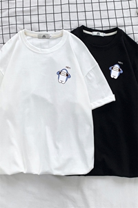 DX17167-P20 纯棉短袖t恤男大码半袖打底衫宽松体恤衫 港风图片