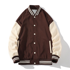 春秋季棒球服外套新款ins潮情侣学生休闲针织夹克A305-DF32-P75，男装夹克，电商B306