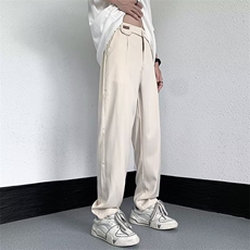 休闲裤男韩版潮流高街帅纯色松紧腰2026夏季新款ins长裤K4065-P43，男装休闲裤，星座412