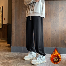 加绒裤子秋冬款加厚宽松运动束脚休闲长裤K922-特批-32加绒特批42，男装休闲裤，星座718-1