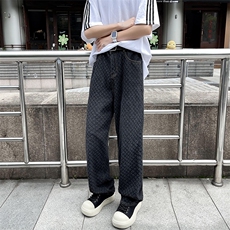 夏季新款星空纹牛仔裤宽松休闲水洗潮流直筒裤，男装牛仔裤，星座410-6（原星座1304-1）
