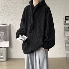 现货春季新款灯芯绒高质量连帽加绒加厚卫衣A168-DSWY03-TP68，男装卫衣，电商A168