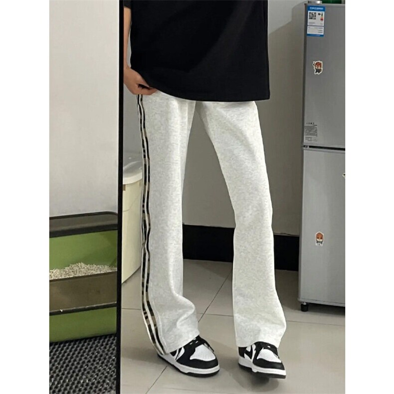 K176LL-特P38迷彩条纹裤子男春秋美式百搭卫裤直筒休闲运动长裤,男装休闲裤,星座1007（原301D）