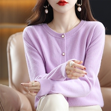 韩版修身显瘦羊毛开衫女冬季新款百搭保暖时尚外套，女装羊毛衫，暖钟情羊绒