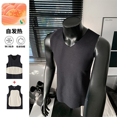 冬季双面德绒内衣打底男贴身保暖无骨缝合背心T24585-特P17控38，男装背心/马甲，电商A001