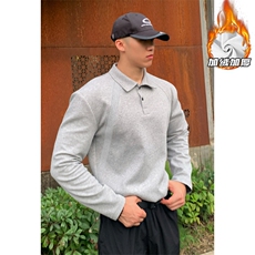 2025HT25747加绒硬汉风大码翻领长袖POLO衫M-5XHT25970-特P24，男装Polo衫，电商A022