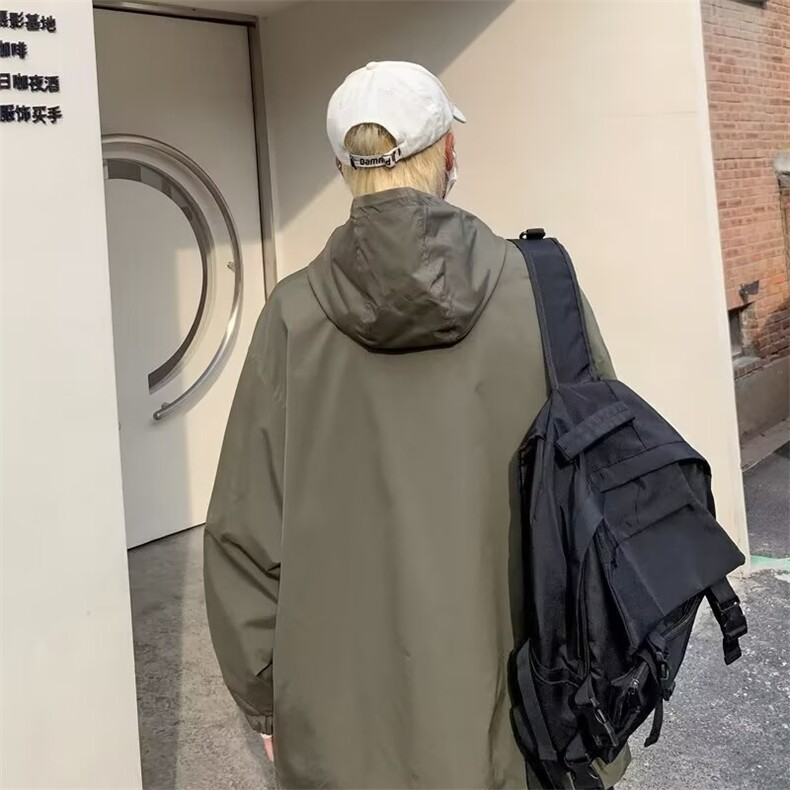 冲锋衣男秋季日系少年感潮牌高级感夹克高街工装外套W5022/P58,男装夹克,星座506