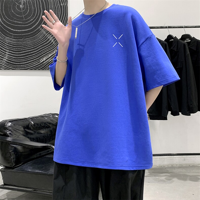 纯棉短袖t恤男大码半袖打底衫宽松体恤衫DX17305-P20大皂风,男装T恤,电商A040