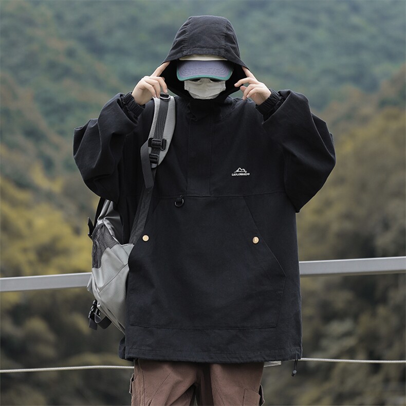 A697-P53冲锋衣外套男2023秋季新款潮机能百搭宽松工装夹克,男装夹克,星座512-6