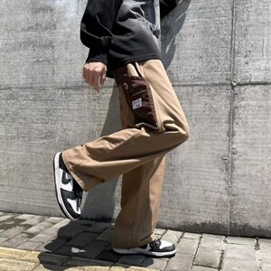 男秋季新款港风休闲裤纯棉A504P35图片