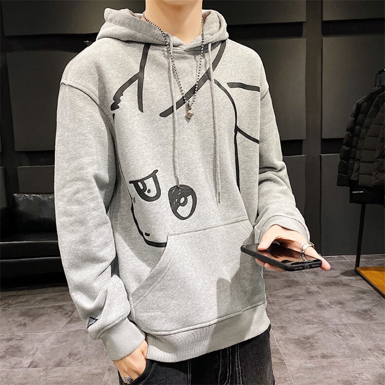 【】A003-HW3081-P55冬装新款加绒连帽男士卫衣家乐,男装卫衣,电商A003