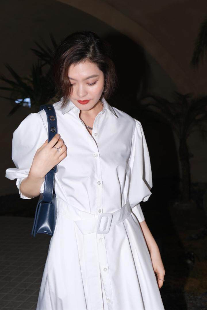 【现货】夏季新款韩版纯色连衣裙，女装连衣裙，易霏金熙