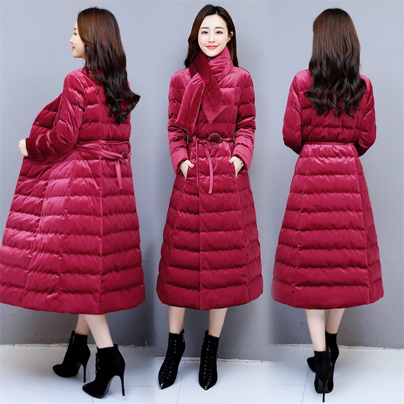 舒适长袖女长款棉衣/棉服2020年冬季加厚保暖时尚简约百搭,女装棉衣/棉服,悠米