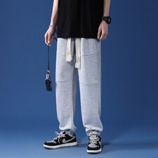 K6036/P40夏款中性风宽编织绳子运动裤休闲裤男女大码裤子控58，男装休闲裤，电商A141