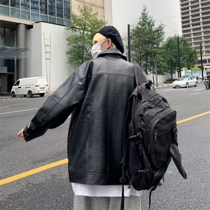 男秋季新款口袋皮衣夹克外套LW22P60图片
