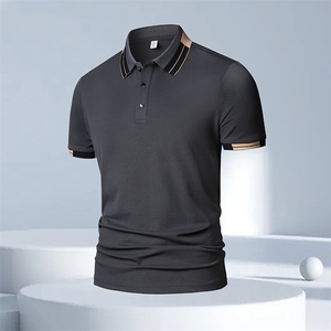 夏季新款男士速干服翻领POLO衫排汗T恤图片