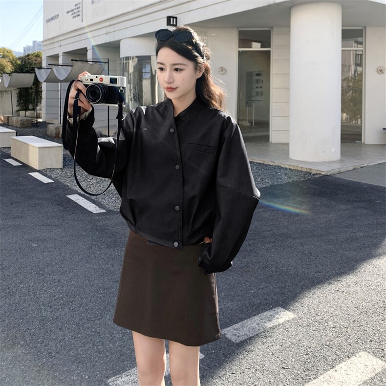 主推店里大货数据好新款小个子可穿皮衣外套p155k248,女装短外套,2C295