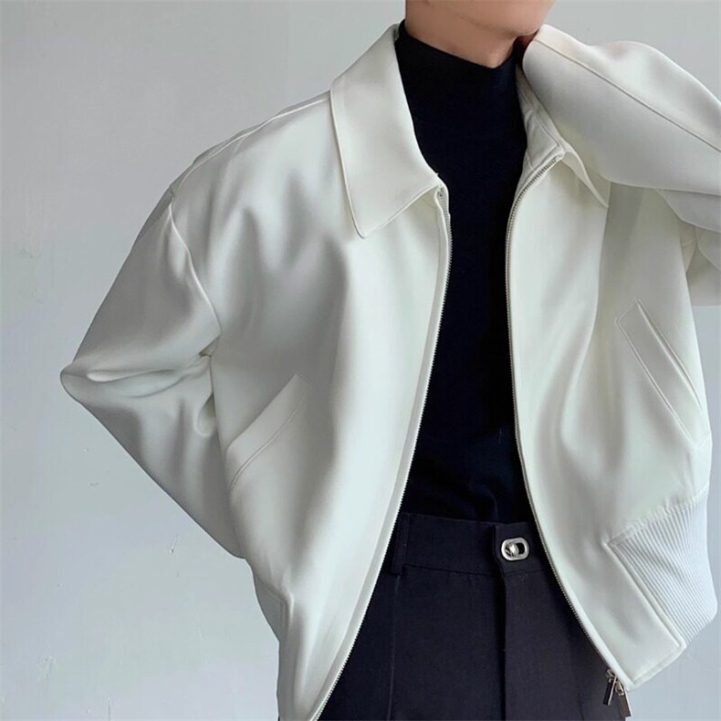 Cleanfit韩版设计感男行政夹克简约百搭斜纹双拉链西装夹克外套男,男装夹克,星座506A