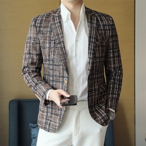 26做货-男士休闲西装修身韩版西服外套上衣DX6956P185图片