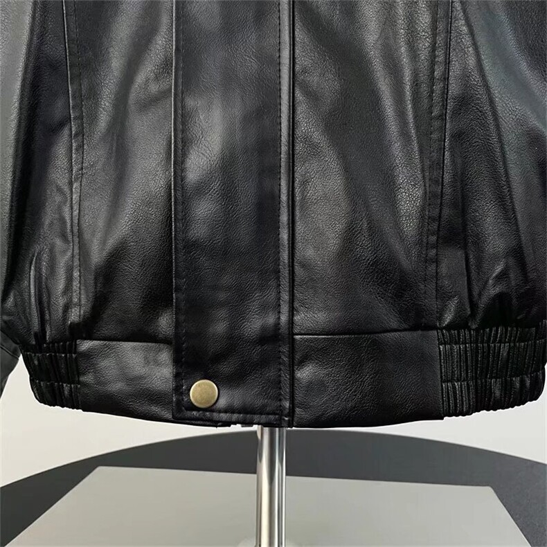 复古机车服pu皮衣外套男士休闲春秋季高级感飞行员夹克Y1016/P75,男装夹克,星座506