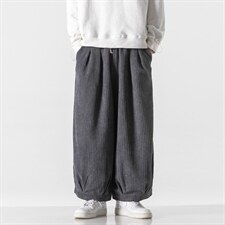 秋冬风大码港风宽松休闲日系灯芯绒哈伦阔腿长裤潮K152/P65，男装休闲裤，电商A221A