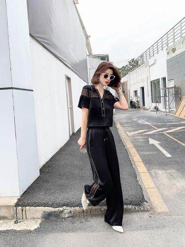 缎面套裤，女装，贻思茗