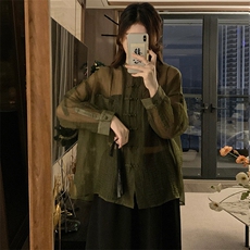 中式风小众防晒盘扣衬衫女潮空调衫开衫上衣外套夏E728-P65，男装防晒衣，星座911-2(原星座613-2）
