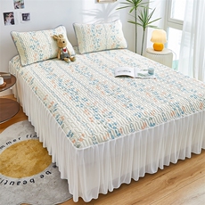 新款乳胶席床裙三件套夏季冰丝凉席，凉席，一起卖家纺