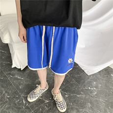 LK32059-P30小雏菊假两件运动短裤男大码五分裤男沙滩裤男港风，男装休闲裤，电商A040A