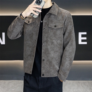 加绒款皮衣外套复古百搭宽松机车服pu皮夹克JK2566常规P78加绒P88图片
