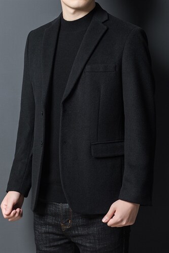 BGW209男士新款西服时尚休闲羊毛呢西装短款翻领小西服外套P195，男装西服，钱塘6003（原4033）