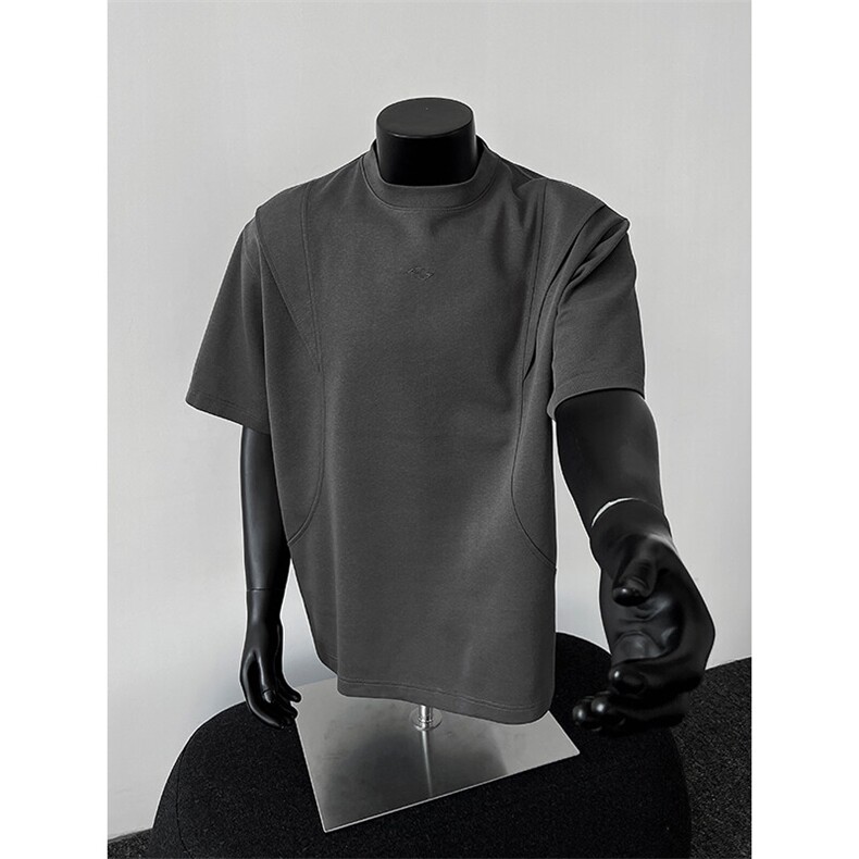 特P30无差价新款夏季潮流设计百搭短袖T恤-HT10208假模风,男装T恤,电商A003