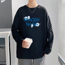 ！秋季打底衫男卫衣男潮流圆领纯棉长袖T恤男CX302-P25,男装T恤,电商B371