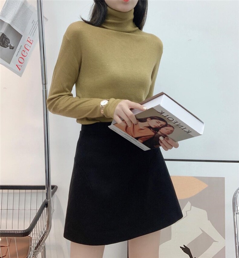 秋装新款高领打底衫，其它，蓝涩萱(3F)