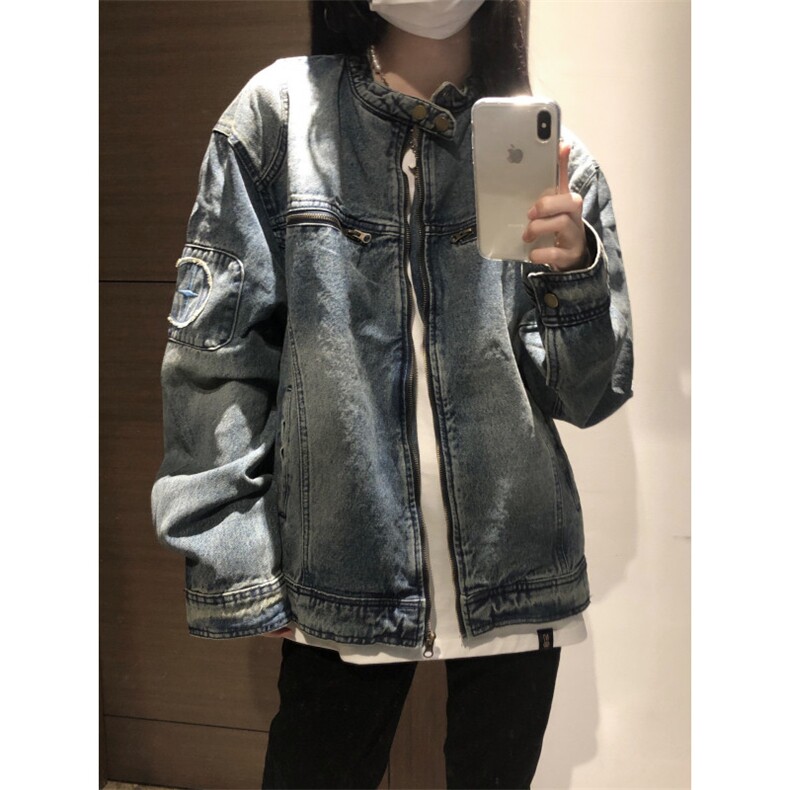【有货】美式复古水洗蓝色牛仔外套男春秋短款夹克W353LL-特P75,男装夹克,星座1007（原301D）