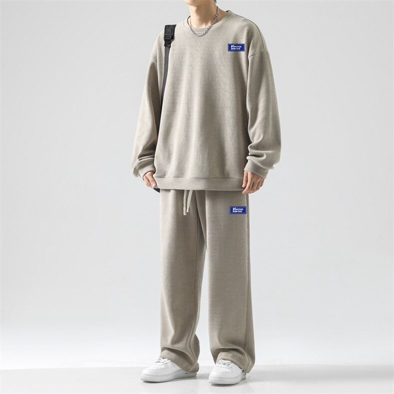 休闲百搭垂顺加绒加厚套装TZ816-常规特批98加绒特批118,男装休闲套装,星座718