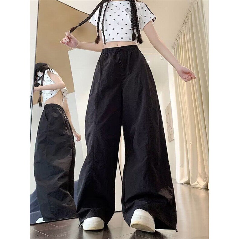 美式街头辣妹宽松工装裤女2025夏季刺绣直筒休闲伞兵裤K6488-P35,男装工装外套,星座412-3
