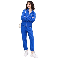 2022年春装新款克莱因蓝休闲运动服卫衣套装女网红两件套，女装套装/套裙，瑶迪依秀