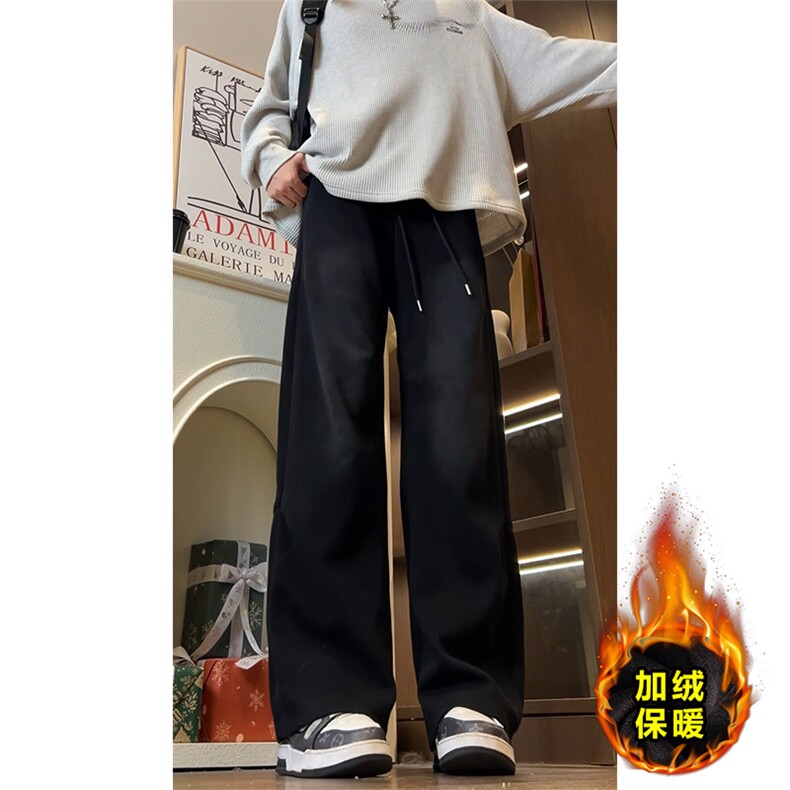 美式复古水洗休闲裤显瘦加绒加厚卫裤男K8687JR（加绒）-特价P49,男装休闲裤,电商A007