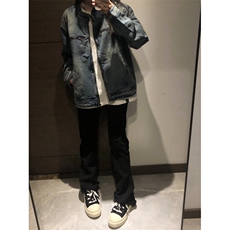 【有货】美式复古水洗蓝色牛仔外套男春秋短款夹克W353LL-特P75，男装夹克，星座1007（原301D）
