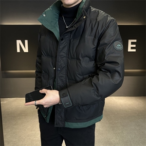 冬季跑量新款拼色立领舒适时尚休闲帅气羽绒服