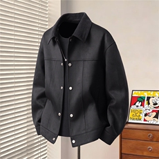 抖音2026新款春季麂皮绒夹克男士外套A313-8917-P145188，男装夹克，电商A313