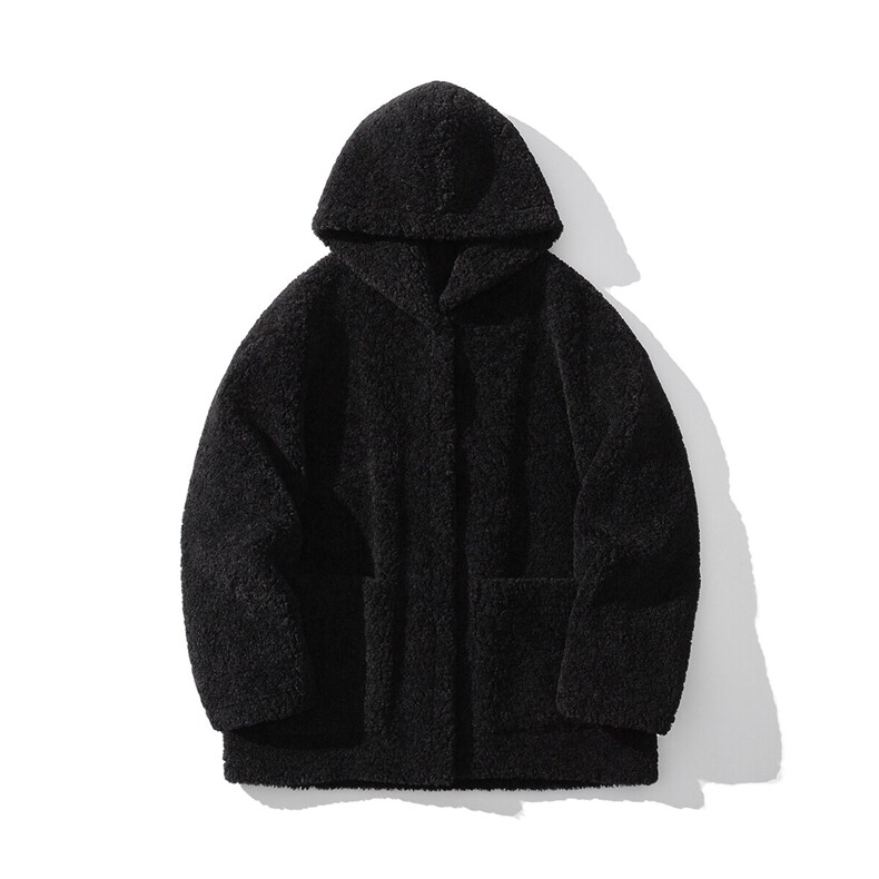 1白底派克服连帽大口袋皮毛一体棉衣男轻奢棉服男77940P158控218，男装棉衣，星座226-2