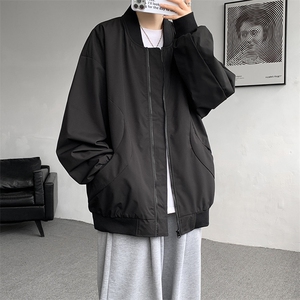 M-8XL春季棒球服外套男大码立领飞行员夹克潮牌休闲衣服JK001P65图片