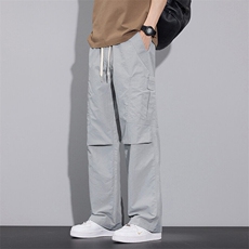 伞兵裤男2025夏季新款冰丝薄款休闲裤宽松直筒工装裤K8202-P40，男装工装外套，星座610（原A335）