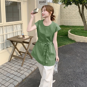 蓝色背心套装女2025超火夏日大方得体穿搭一整套休闲阔腿裤两件套图片