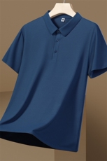冰丝polo衫男士夏季短袖翻领t恤商务休闲高级感轻奢PL12356-P32，男装Polo衫，星座610（原A335）
