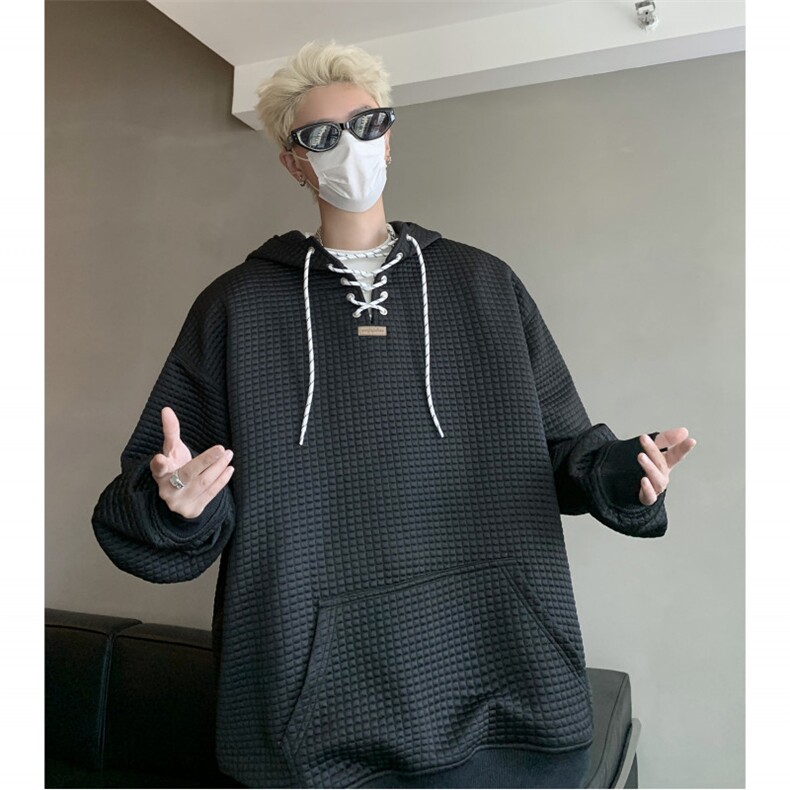 秋装新品小众设计感连帽卫衣情侣休闲宽松上衣外套男女G1096P68,女装短外套,电商A339
